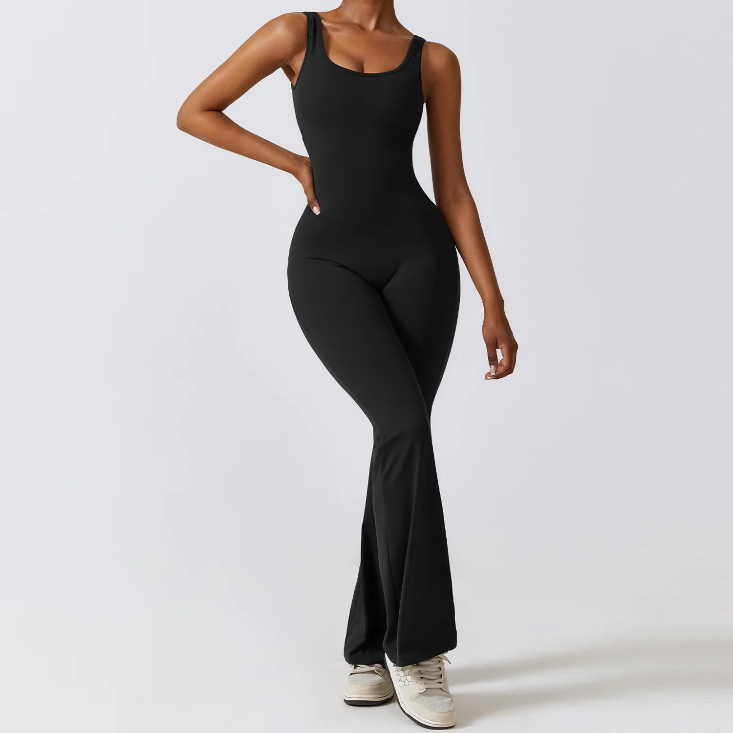 Veyra Active™ Sculpt One-Piece Workout Jumpsuit | Seamless Push-Up Yoga Bodysuit & Romper