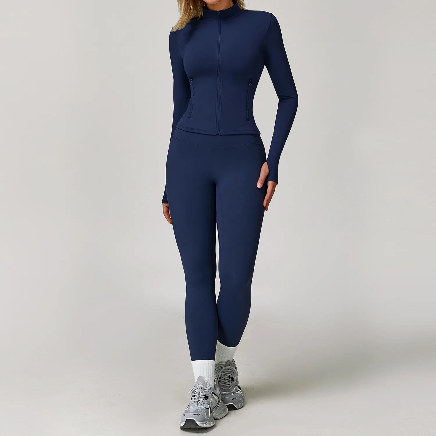 Veyra Active™ Infinite 3-Piece Yoga Set | Long Sleeve Top, Sports Bra & High-Waisted Leggings