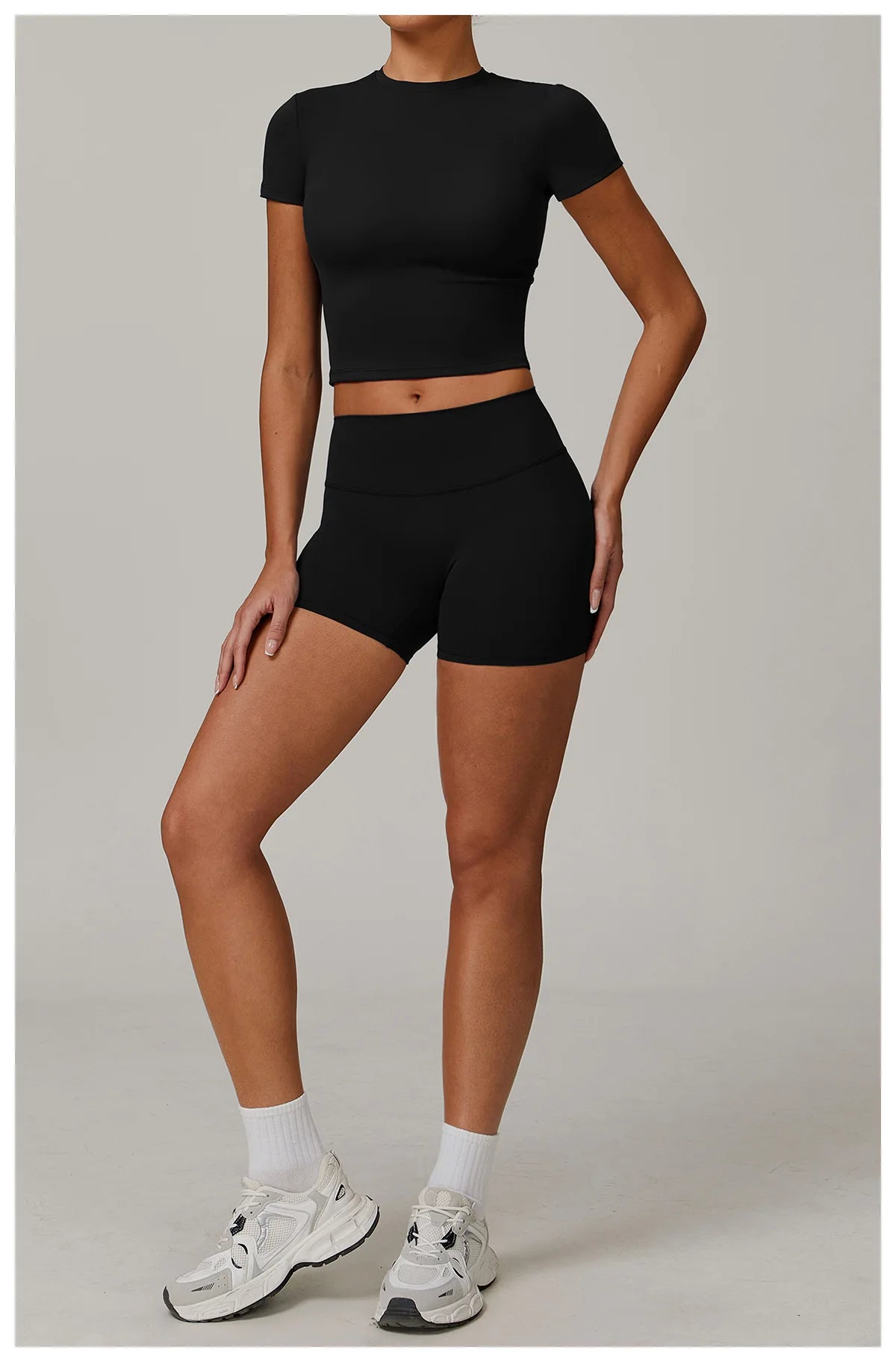 Veyra Active™ Women's SculptFlex 2-Piece Yoga Set | Long Sleeve Top, High-Waist Leggings & Shorts