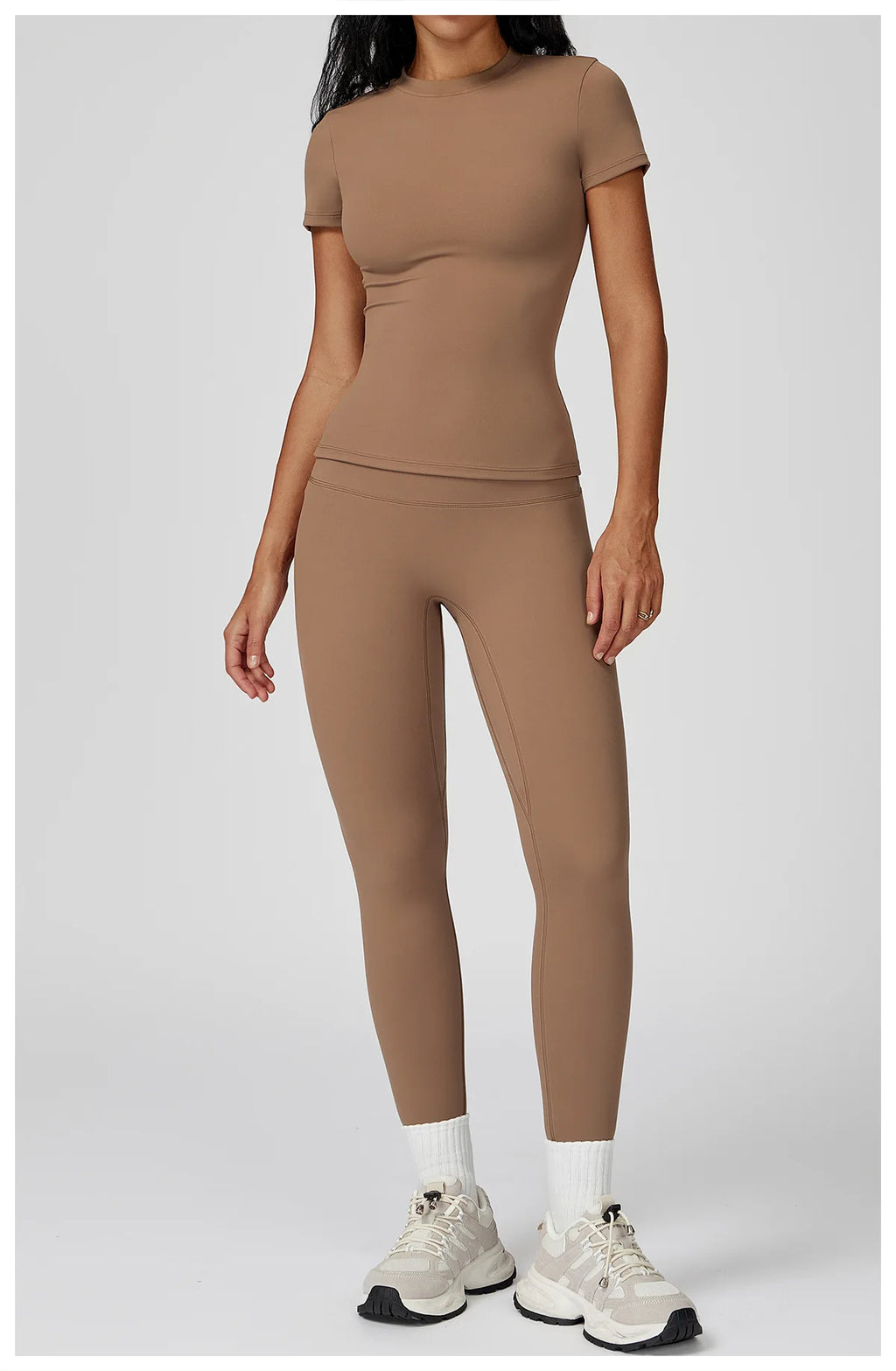 Veyra Active™ Women's SculptFlex 2-Piece Yoga Set | Long Sleeve Top, High-Waist Leggings & Shorts