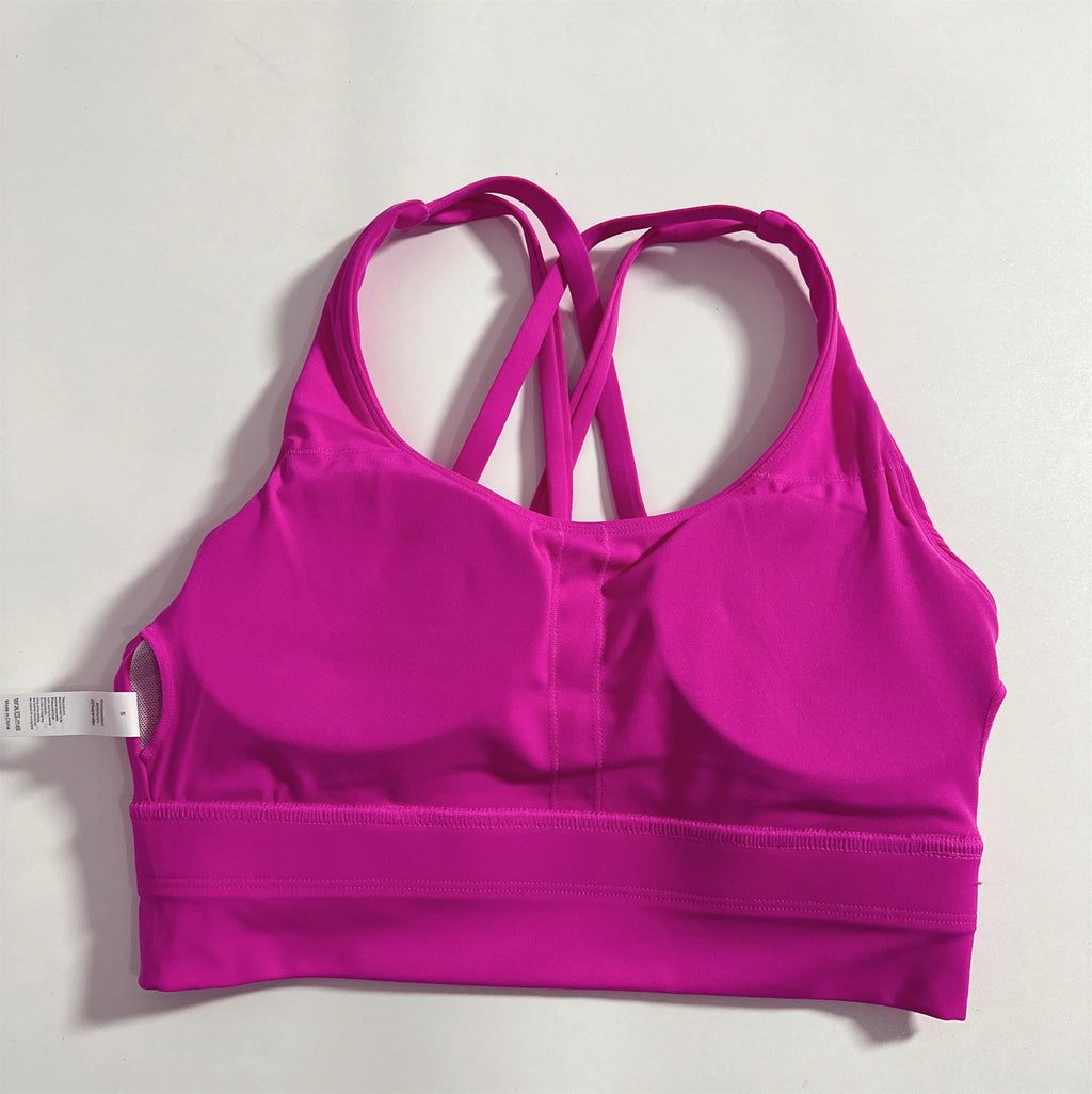 Kova by Veyra™ Women's Cross-Back Shockproof Sports Bra | High-Strength Push-Up Yoga Tank Top