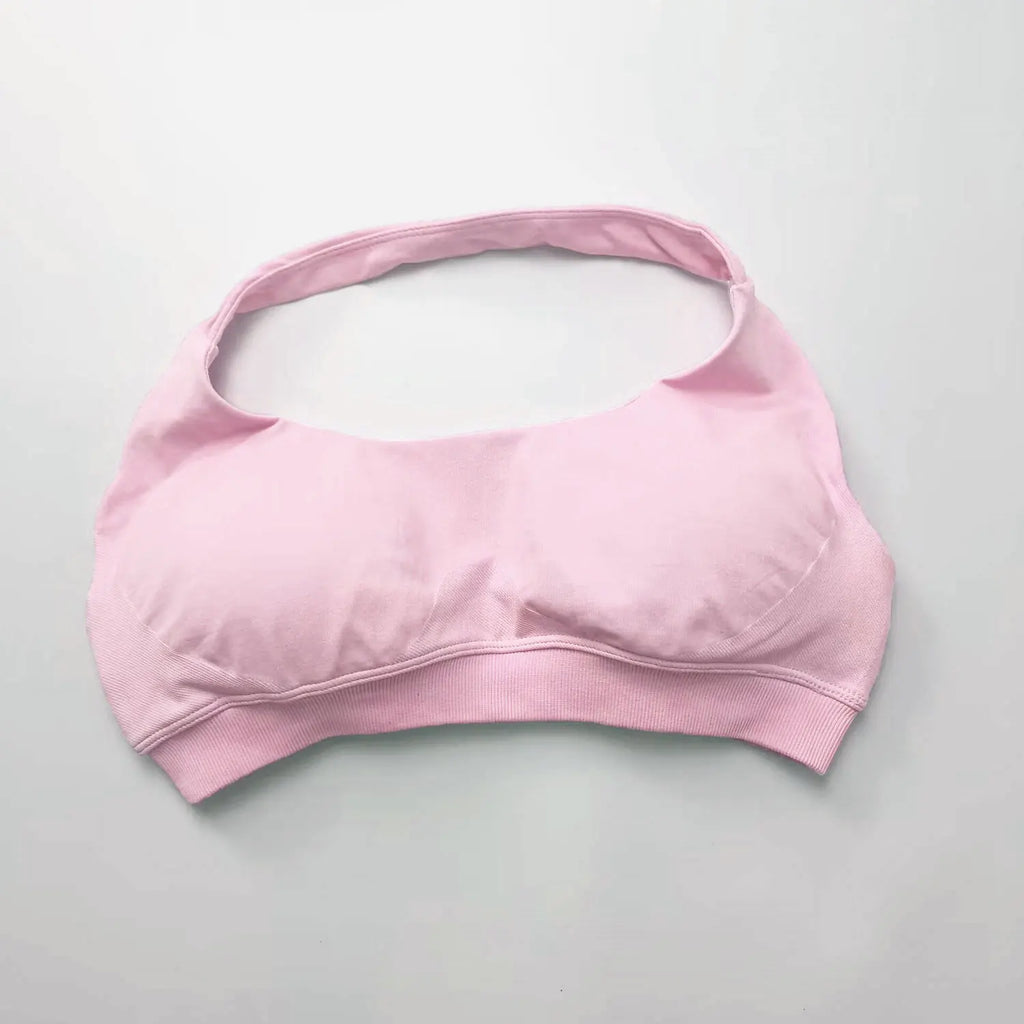Veyra Active™ Impact Seamless Halter Sports Bra | High-Support Push-Up Gym & Yoga Crop Top
