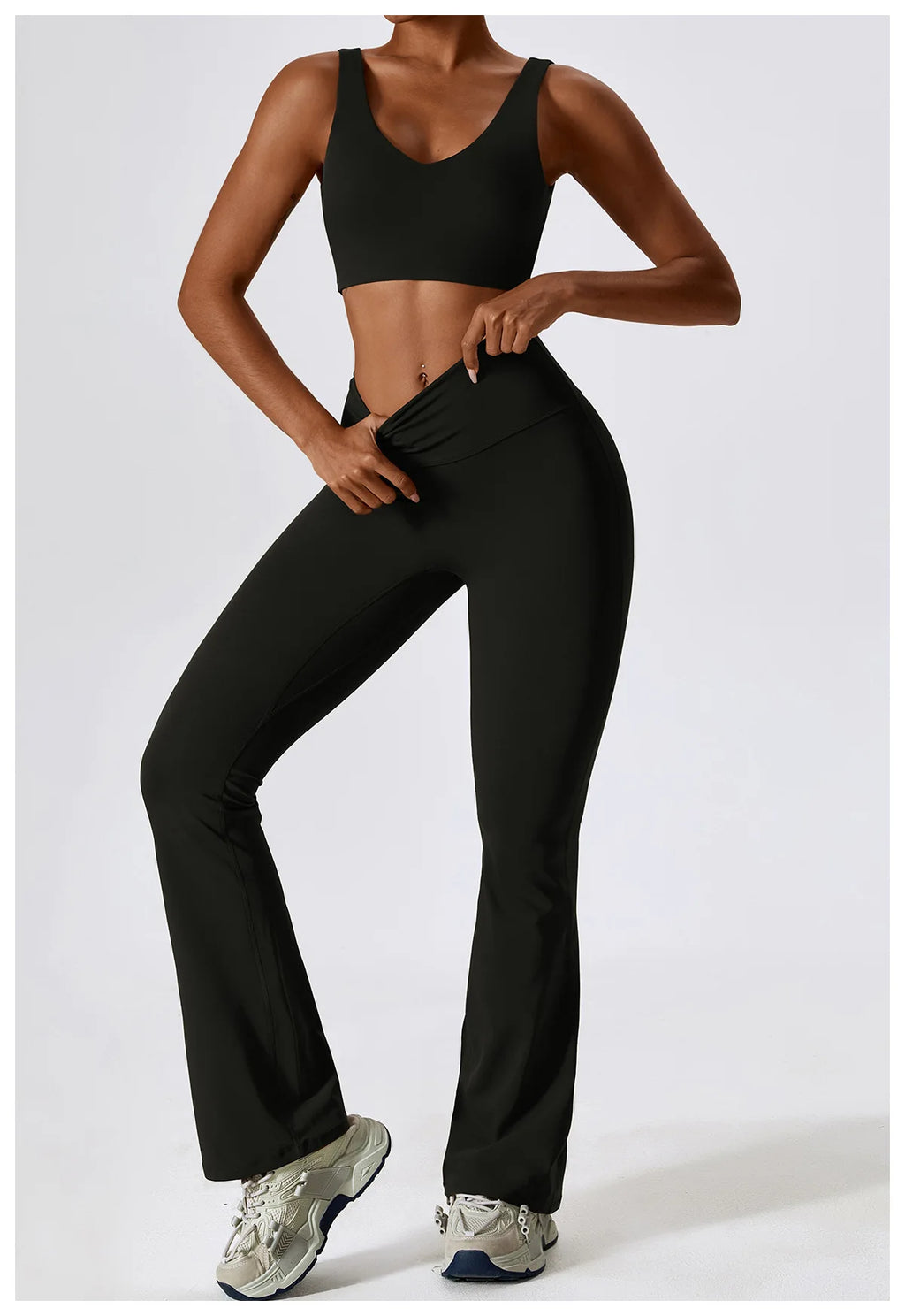 Veyra Active™ SculptFlex 2-Piece Yoga Set | Long Sleeve Crop Top & High-Waist Seamless Leggings