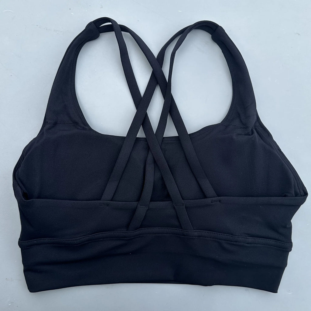Kova by Veyra™ Women's Cross-Back Shockproof Sports Bra | High-Strength Push-Up Yoga Tank Top