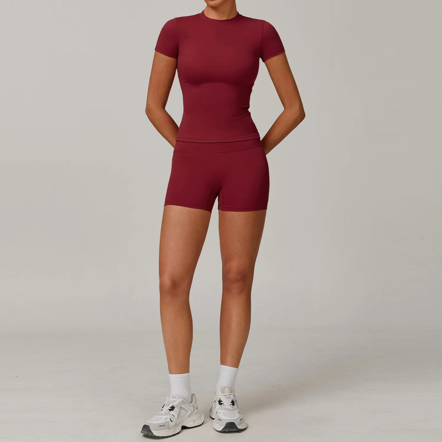 Veyra Active™ Women's SculptFlex 2-Piece Yoga Set | Long Sleeve Top, High-Waist Leggings & Shorts