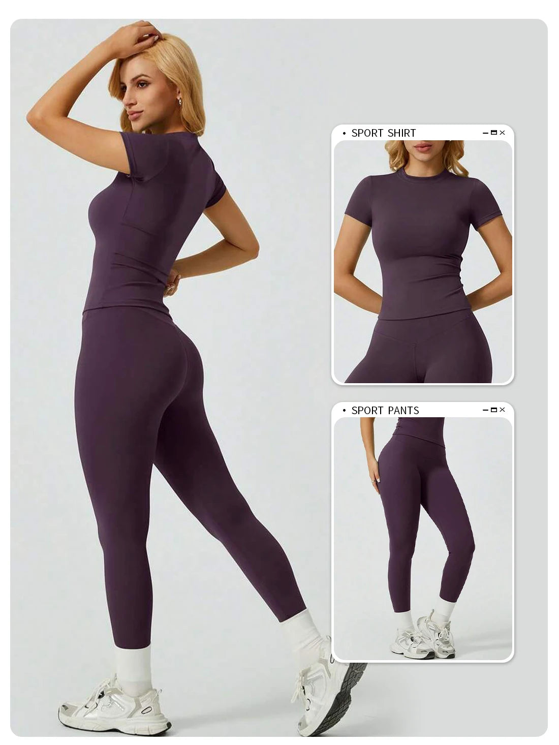 Veyra Active™ SculptFlex Short Sleeve Yoga Set | High-Waisted Tummy Control Leggings & Top