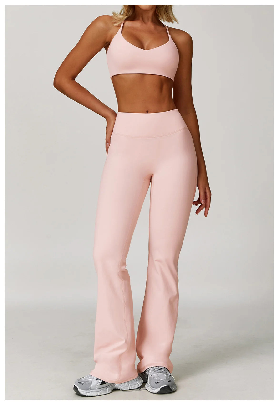 Veyra Active™ Infinite 3-Piece Yoga Set | Long Sleeve Top, Sports Bra & High-Waisted Leggings