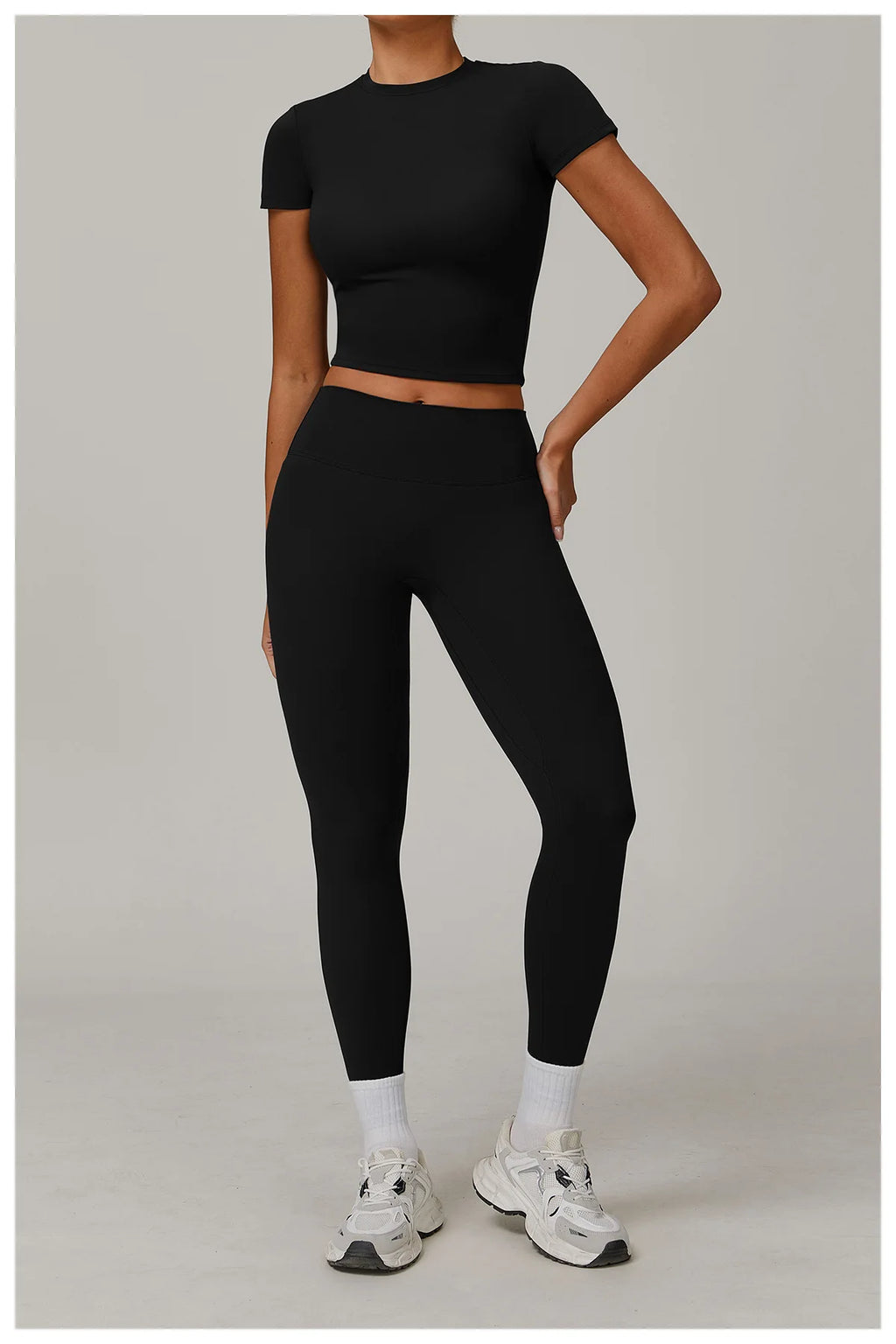 Veyra Active™ Women's SculptFlex 2-Piece Yoga Set | Long Sleeve Top, High-Waist Leggings & Shorts