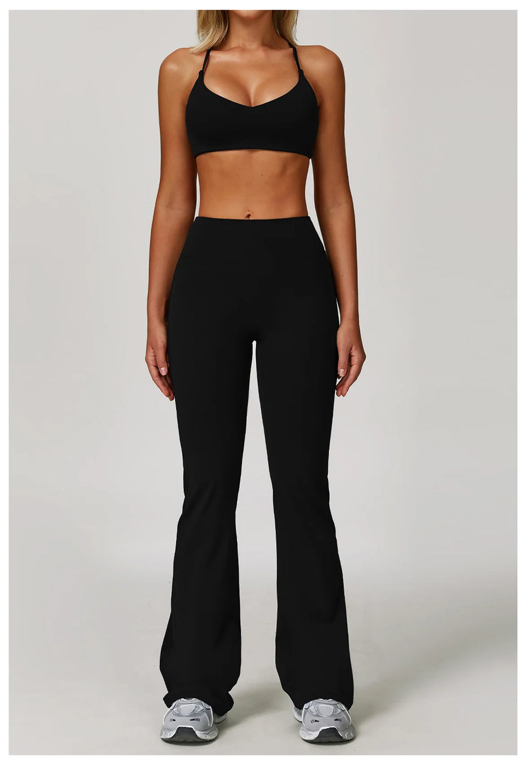 Veyra Active™ Infinite 3-Piece Yoga Set | Long Sleeve Top, Sports Bra & High-Waisted Leggings