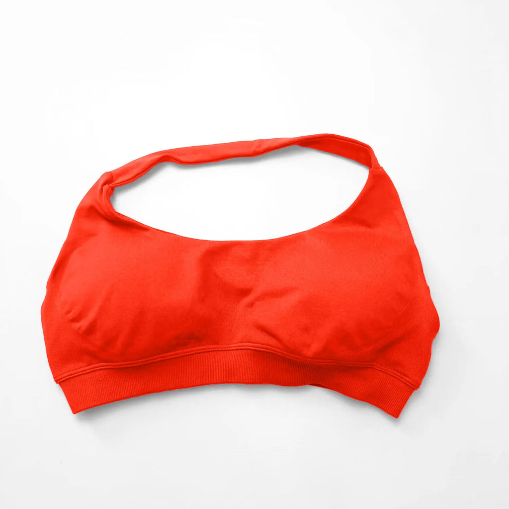 Veyra Active™ Impact Seamless Halter Sports Bra | High-Support Push-Up Gym & Yoga Crop Top