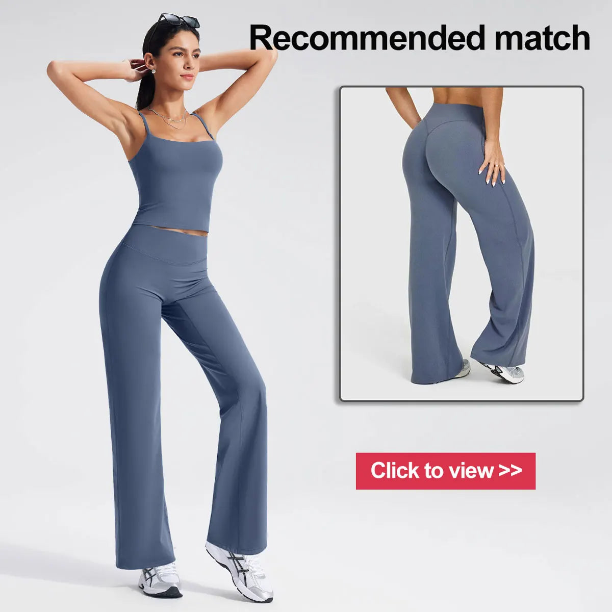 Veyra Active™ Sculpt Square-Neck Tank Top | Built-In Bra Yoga Vest & Workout Crop Top
