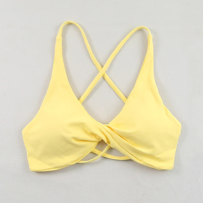 Veyra Active™ Impact Slim-Strap Sports Bra | Seamless High-Stretch Yoga Crop Top