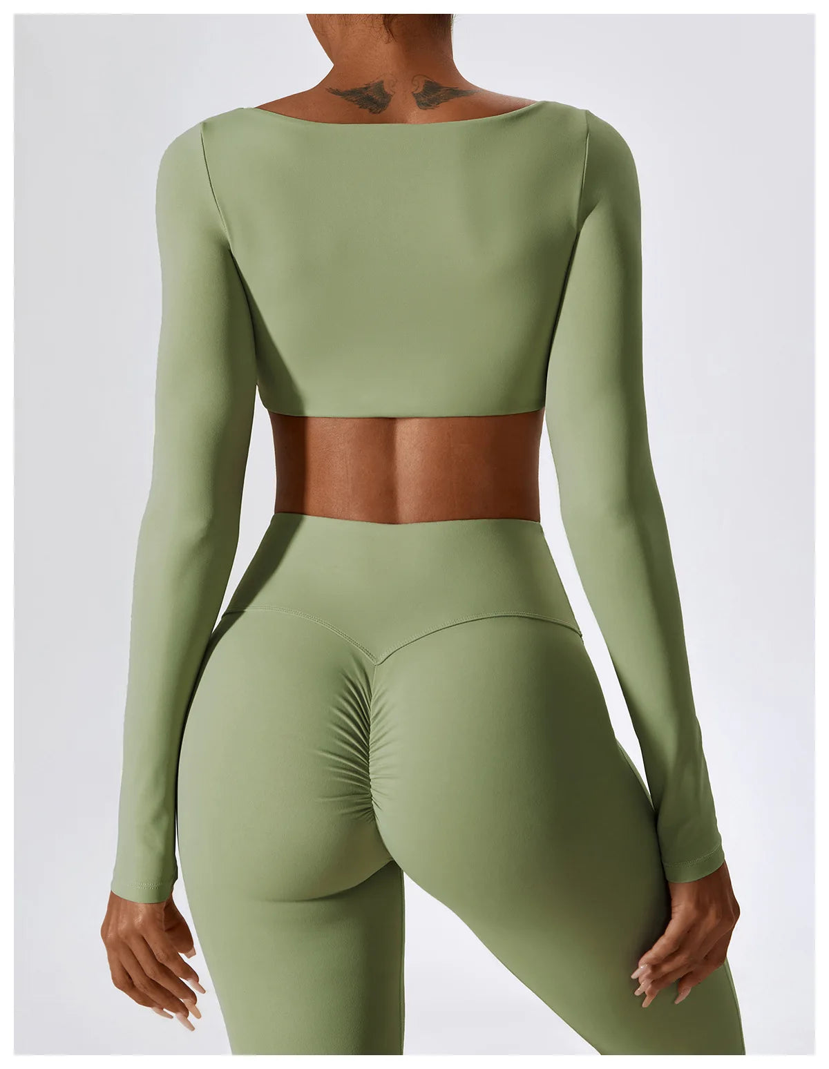 Veyra Active™ SculptFlex 2-Piece Yoga Set | Long Sleeve Crop Top & High-Waist Seamless Leggings