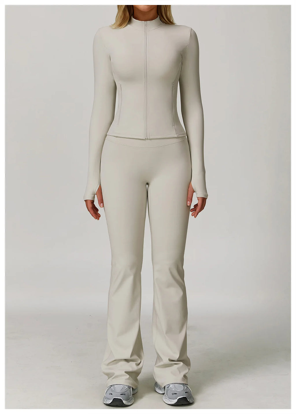 Veyra Active™ Infinite 3-Piece Yoga Set | Long Sleeve Top, Sports Bra & High-Waisted Leggings