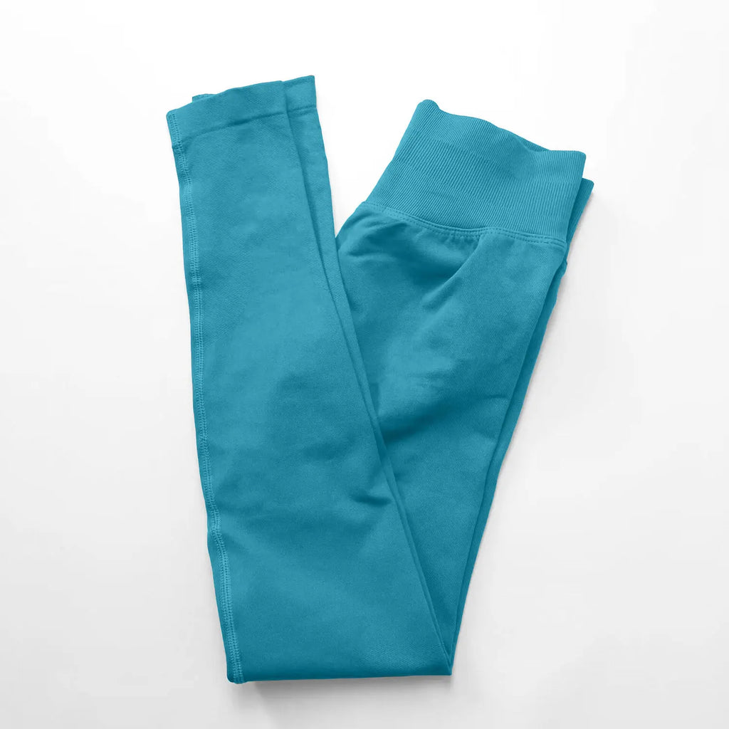 Veyra Active™ Impact Seamless Scrunch Leggings | Low Ribbed Waistband Glute-Shaping Yoga Pants