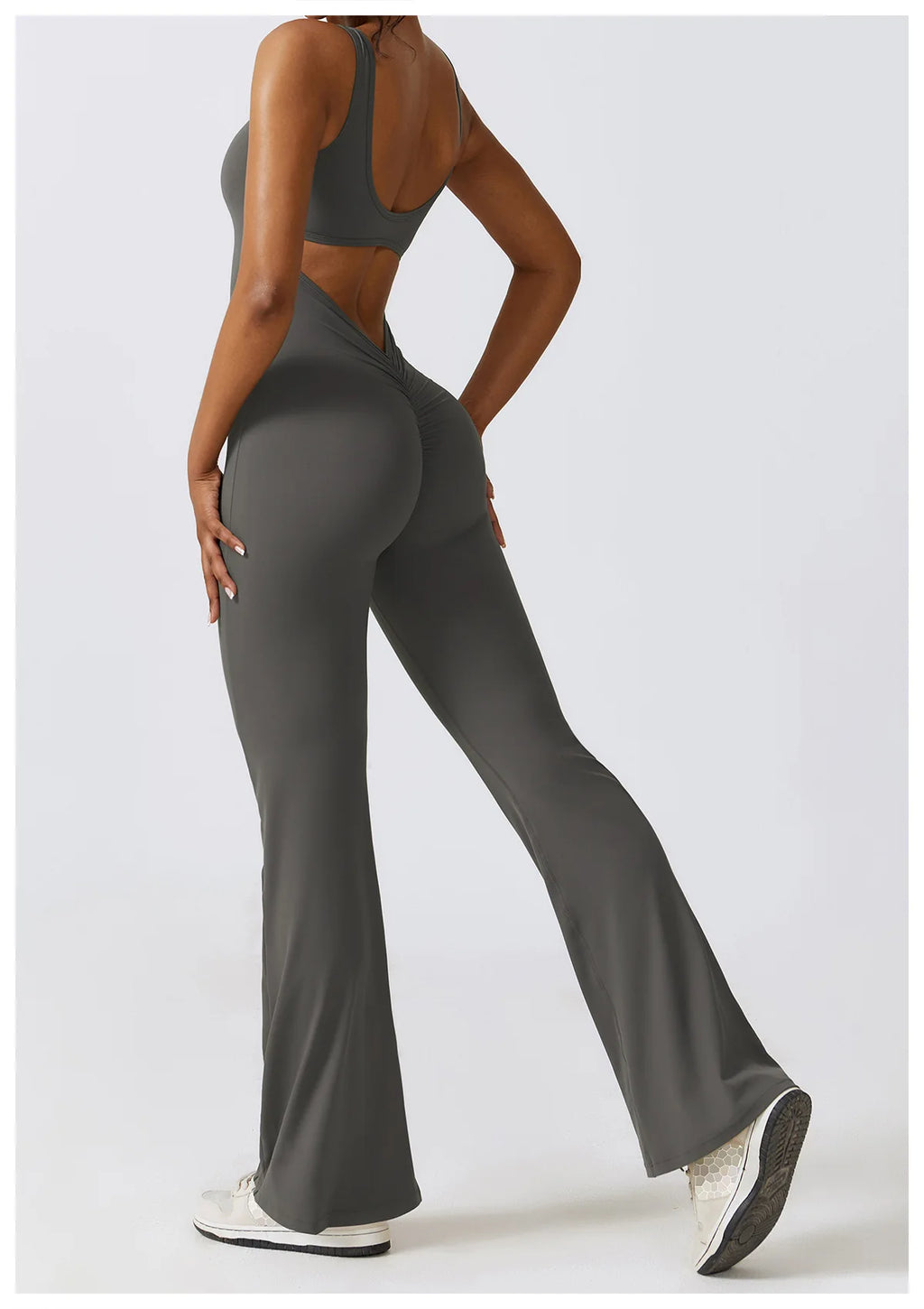 Veyra Active™ Sculpt One-Piece Workout Jumpsuit | Seamless Push-Up Yoga Bodysuit & Romper