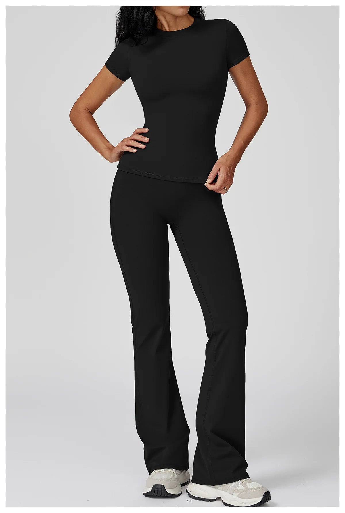 Veyra Active™ Women's SculptFlex 2-Piece Yoga Set | Long Sleeve Top, High-Waist Leggings & Shorts
