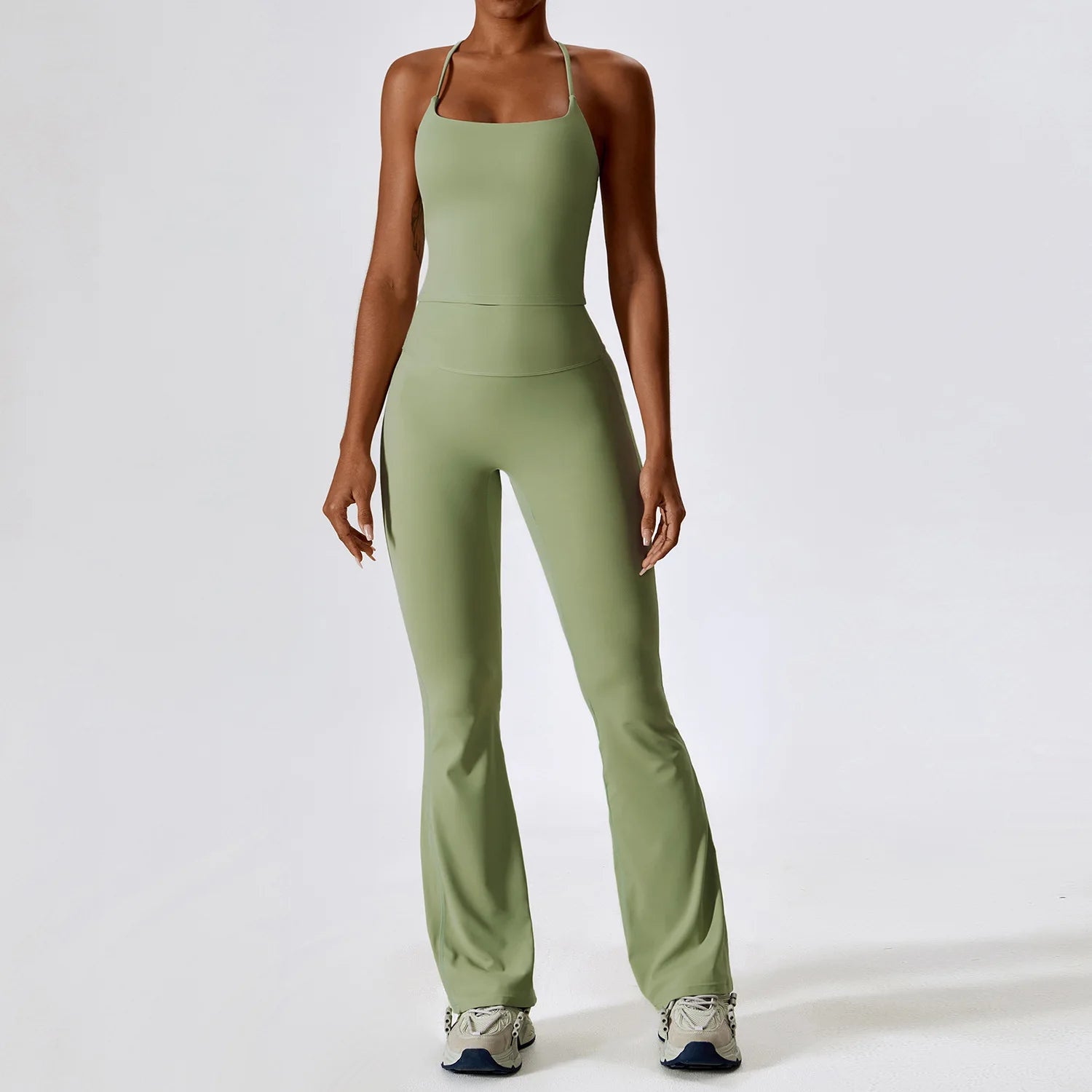Veyra Active™ SculptFlex 2-Piece Yoga Set | Long Sleeve Crop Top & High-Waist Seamless Leggings