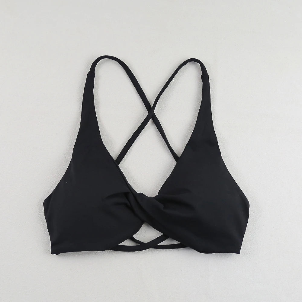 Veyra Active™ Impact Slim-Strap Sports Bra | Seamless High-Stretch Yoga Crop Top