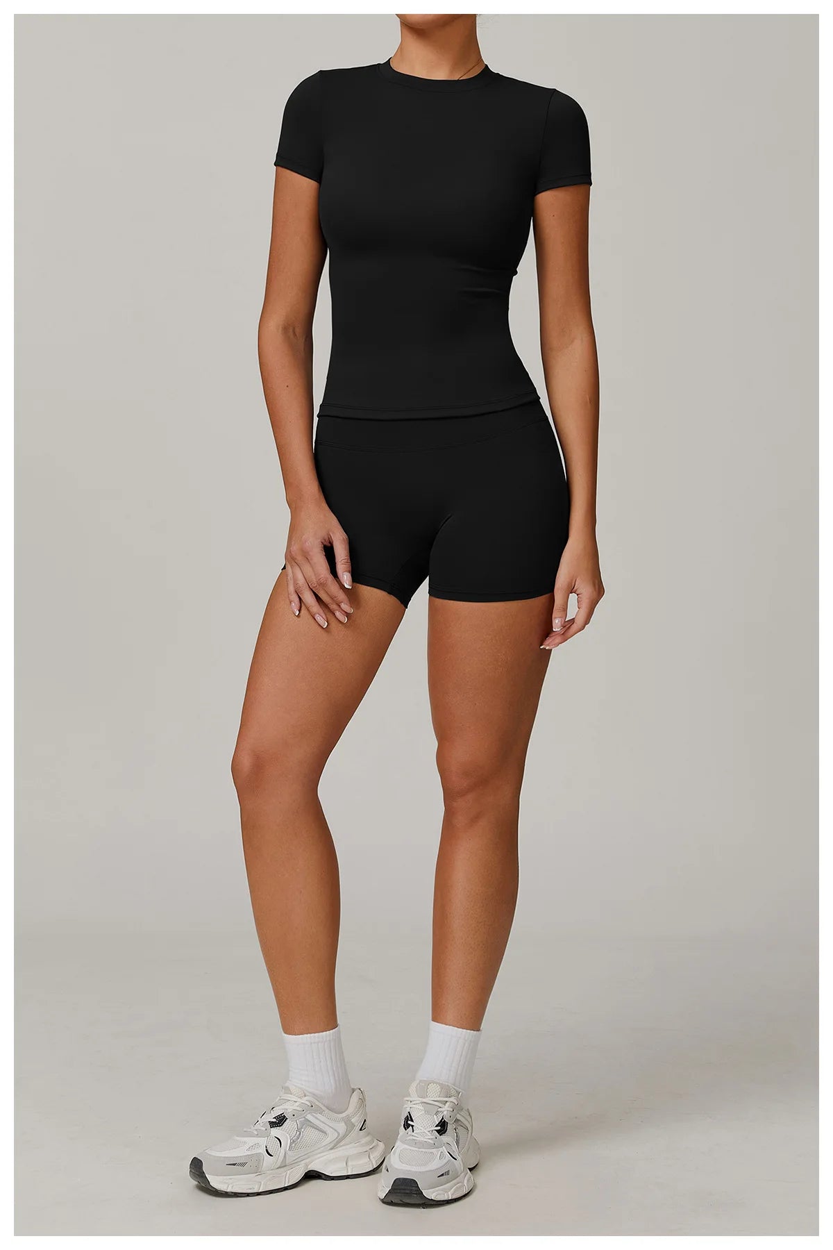 Veyra Active™ Women's SculptFlex 2-Piece Yoga Set | Long Sleeve Top, High-Waist Leggings & Shorts