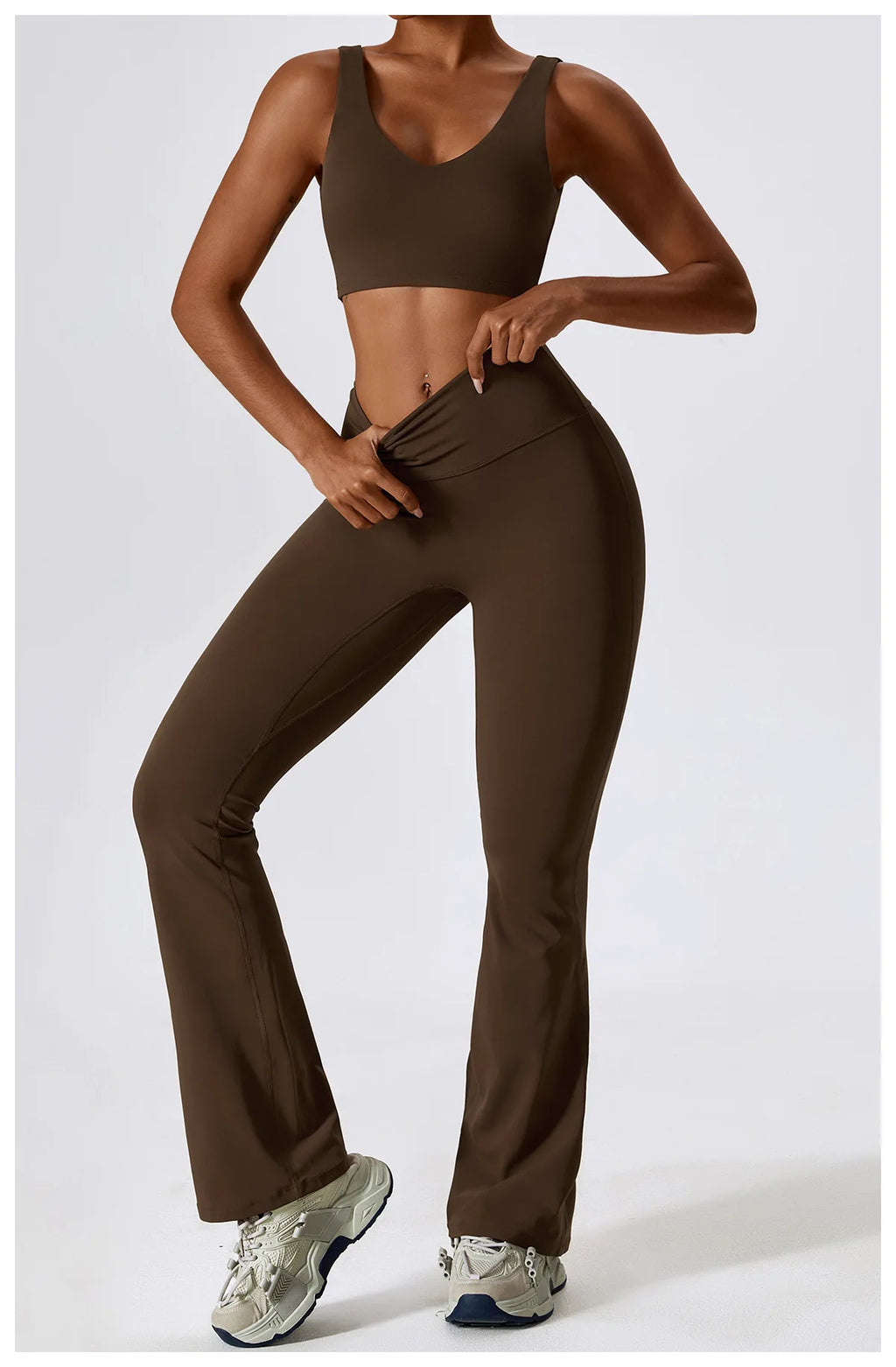Veyra Active™ SculptFlex 2-Piece Yoga Set | Long Sleeve Crop Top & High-Waist Seamless Leggings