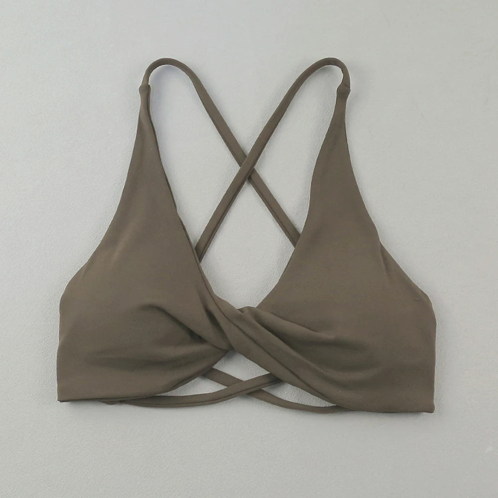 Veyra Active™ Impact Slim-Strap Sports Bra | Seamless High-Stretch Yoga Crop Top