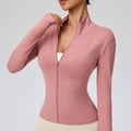 Veyra Active™ Fall Pilates Full-Zip Jacket | Slim-Fit Snatched Quick-Dry Running Track Top