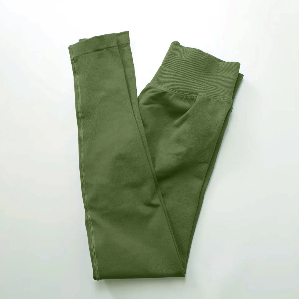 Veyra Active™ Impact Seamless Scrunch Leggings | Low Ribbed Waistband Glute-Shaping Yoga Pants