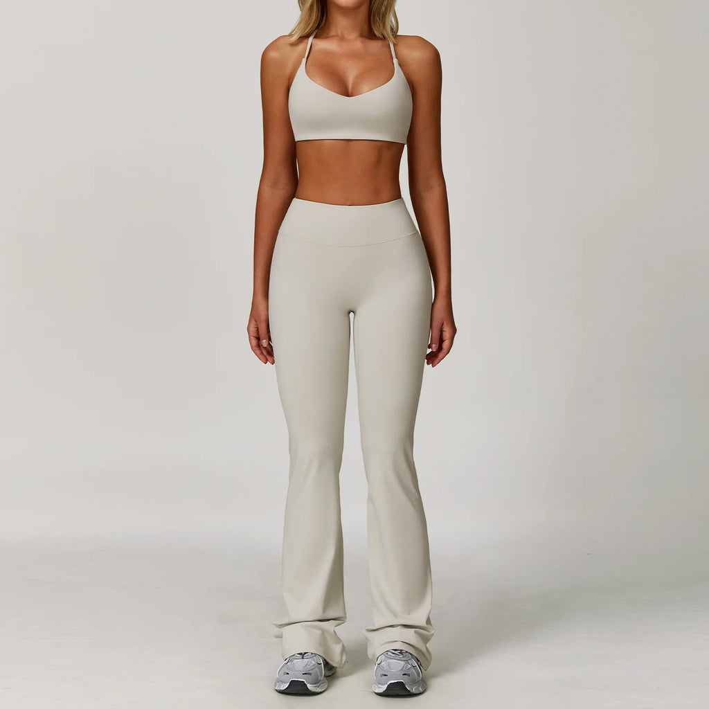 Veyra Active™ Infinite 3-Piece Yoga Set | Long Sleeve Top, Sports Bra & High-Waisted Leggings