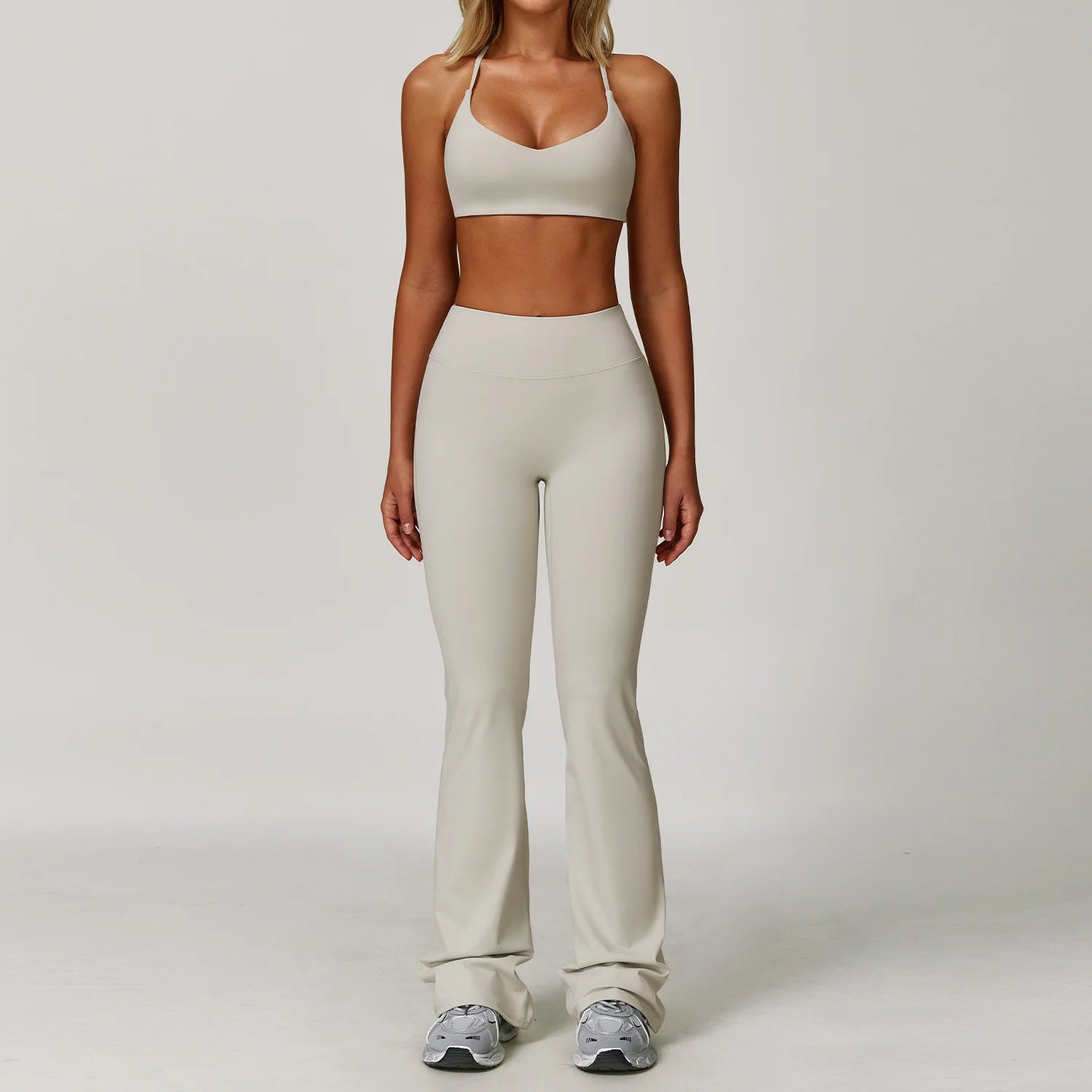 Veyra Active™ Infinite 3-Piece Yoga Set | Long Sleeve Top, Sports Bra & High-Waisted Leggings