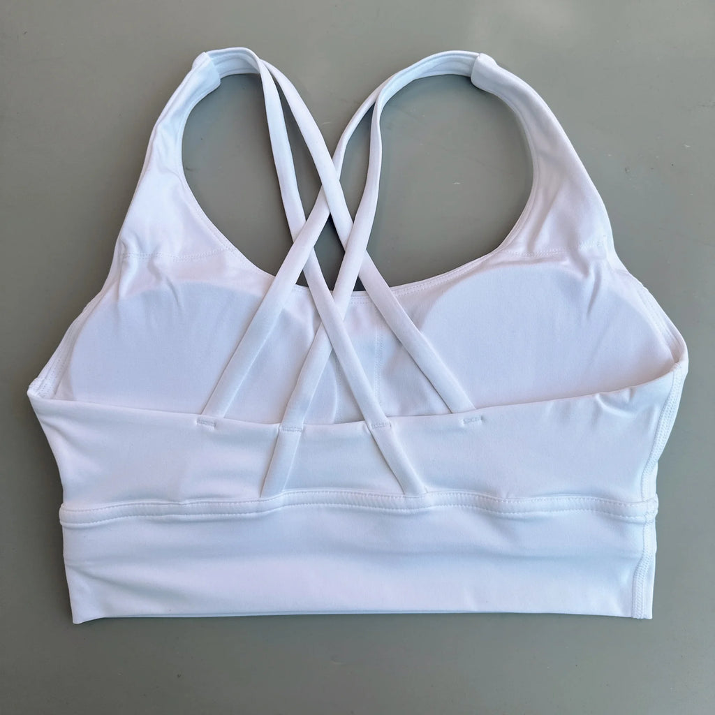 Kova by Veyra™ Women's Cross-Back Shockproof Sports Bra | High-Strength Push-Up Yoga Tank Top