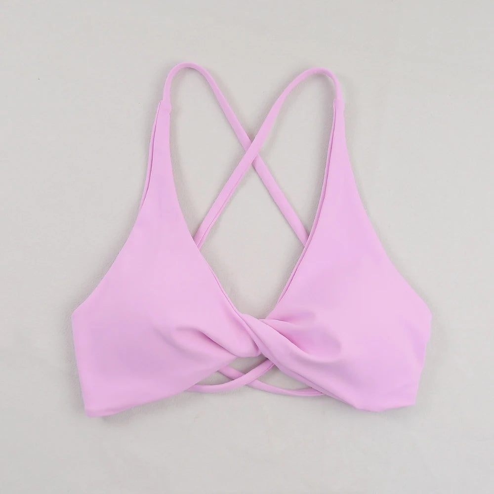 Veyra Active™ Impact Slim-Strap Sports Bra | Seamless High-Stretch Yoga Crop Top