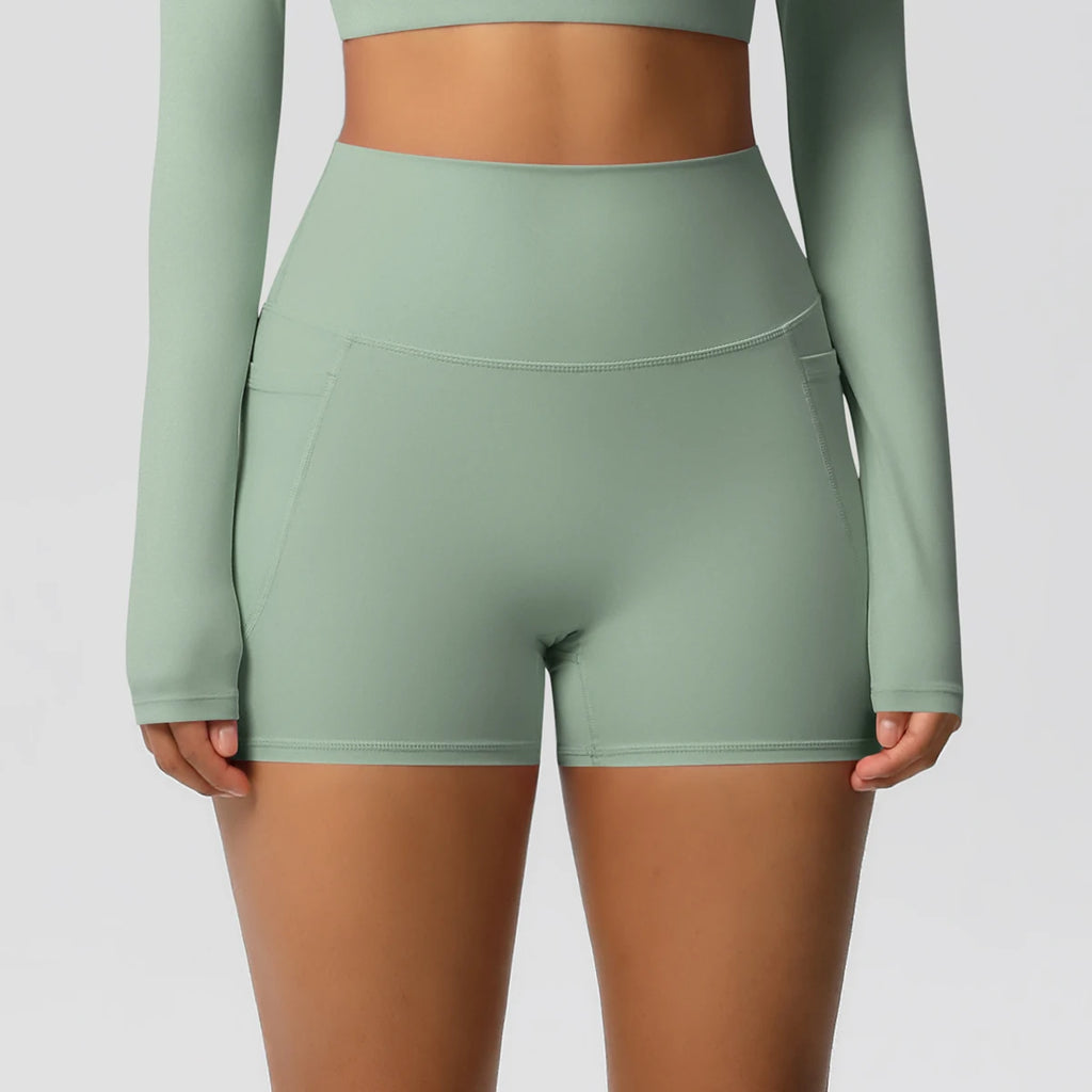 Veyra Active™ Pocketed High-Waisted Yoga Shorts | 100% Squat-Proof Anti-Chafe Biker Shorts