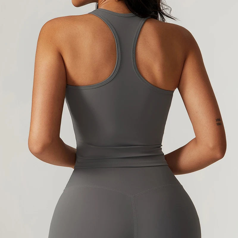 Veyra Active™ Summer Shockproof Yoga Vest | Quick-Dry Seamless Workout Tank Top