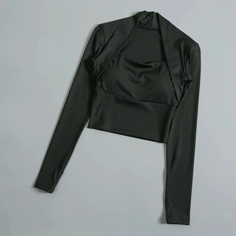 Veyra Active™ Elegant Long-Sleeve Yoga Shirt | Built-In Bra Small Waistband Gym Top