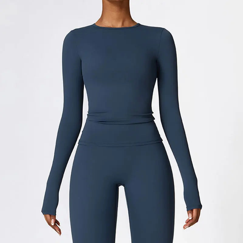 Veyra Active™ Women's Thermomotion Long-Sleeve Yoga Shirt | Winter Quick-Dry Slim-Fit Gym Top