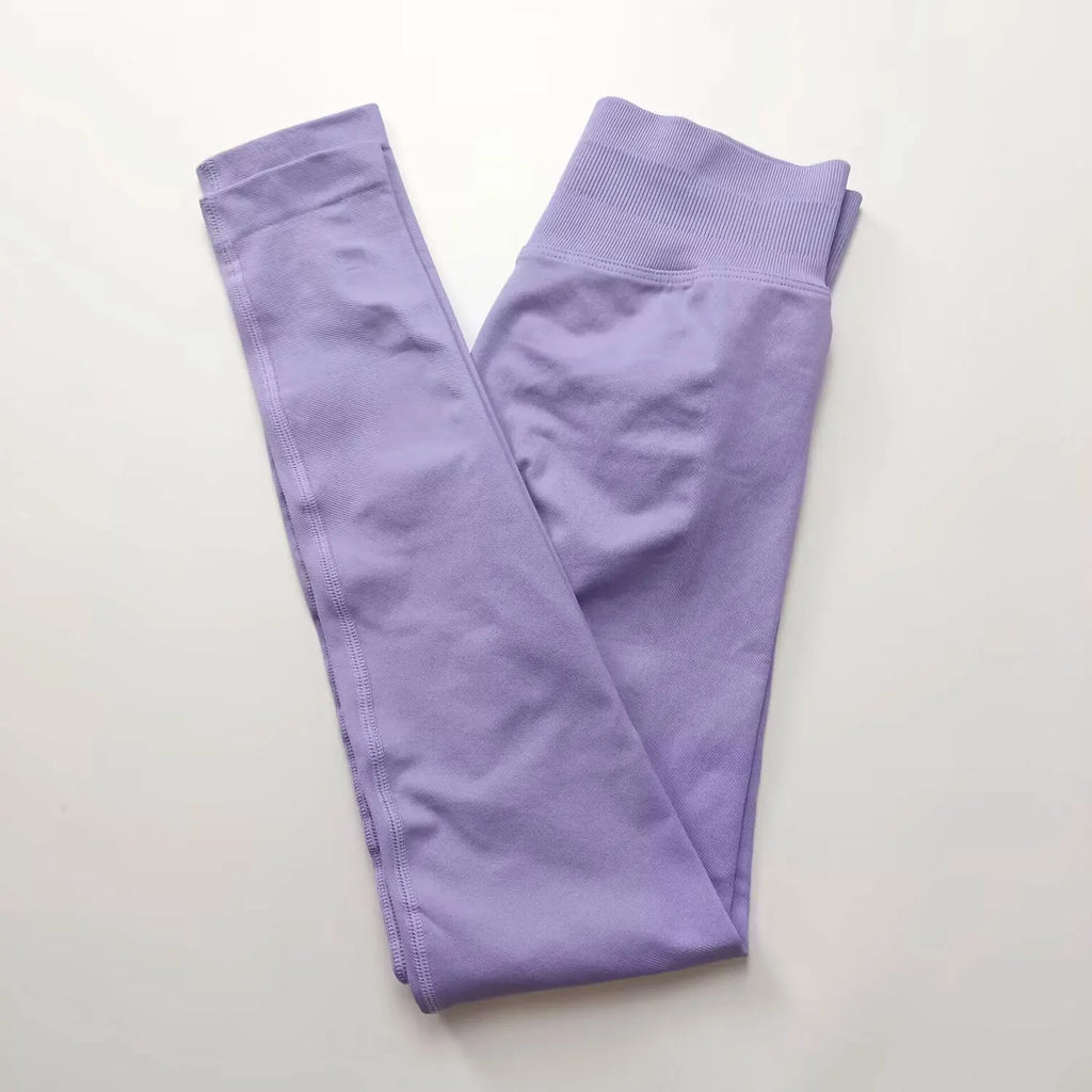Veyra Active™ Impact Seamless Scrunch Leggings | Low Ribbed Waistband Glute-Shaping Yoga Pants