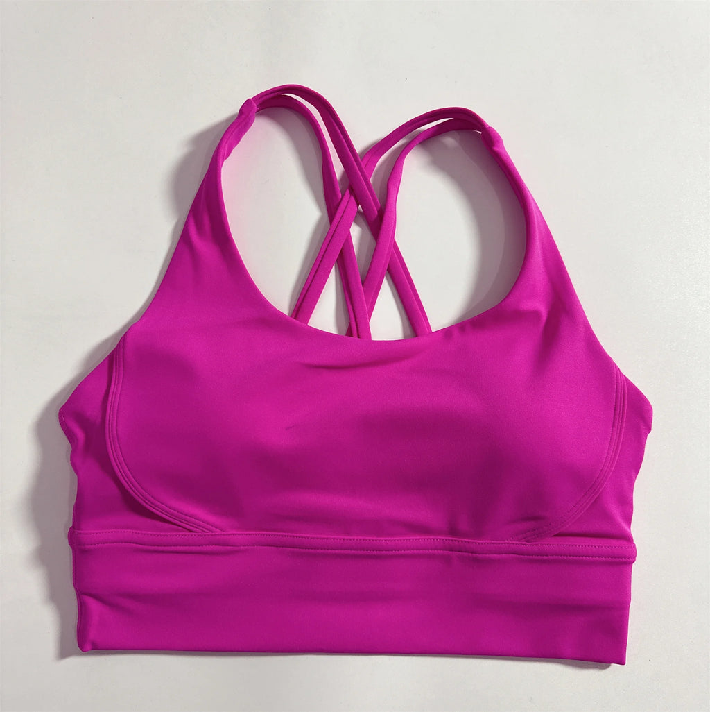 Kova by Veyra™ Women's Cross-Back Shockproof Sports Bra | High-Strength Push-Up Yoga Tank Top