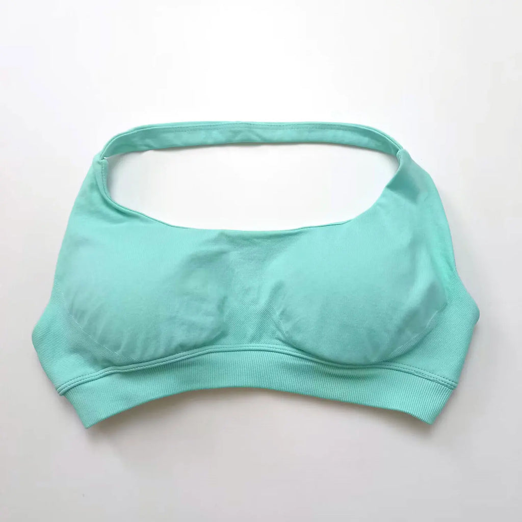 Veyra Active™ Impact Seamless Halter Sports Bra | High-Support Push-Up Gym & Yoga Crop Top