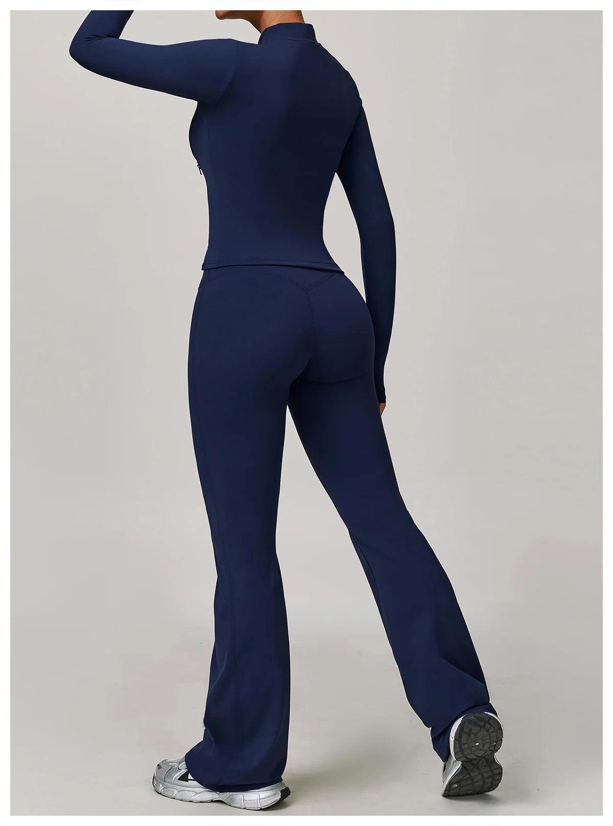 Veyra Active™ Infinite 3-Piece Yoga Set | Long Sleeve Top, Sports Bra & High-Waisted Leggings