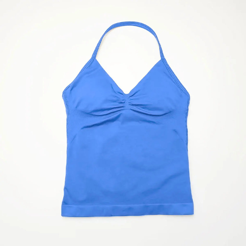 Veyra Active™ Impact Longline Halter Sports Bra | Anti-Chafe Open Back Yoga Crop Top