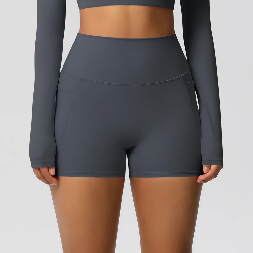 Veyra Active™ Pocketed High-Waisted Yoga Shorts | 100% Squat-Proof Anti-Chafe Biker Shorts