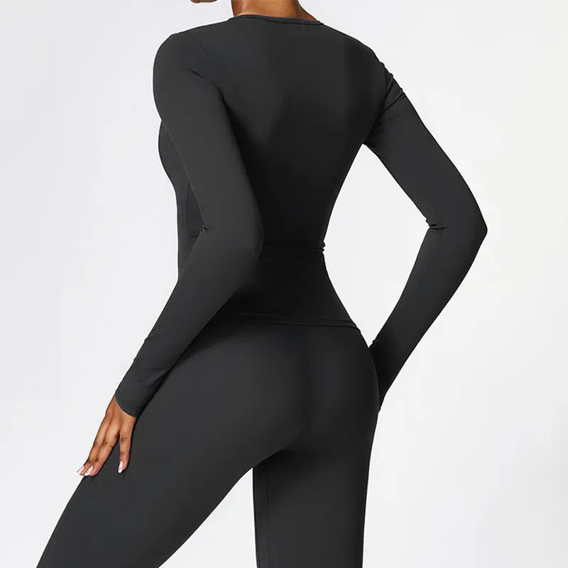 Veyra Active™ Women's Thermomotion Long-Sleeve Yoga Shirt | Winter Quick-Dry Slim-Fit Gym Top