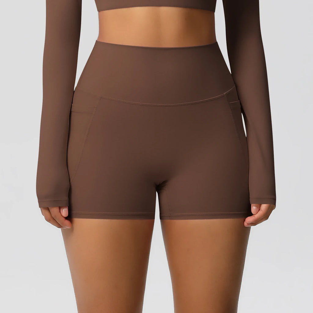 Veyra Active™ Pocketed High-Waisted Yoga Shorts | 100% Squat-Proof Anti-Chafe Biker Shorts