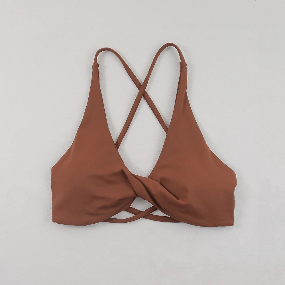Veyra Active™ Impact Slim-Strap Sports Bra | Seamless High-Stretch Yoga Crop Top