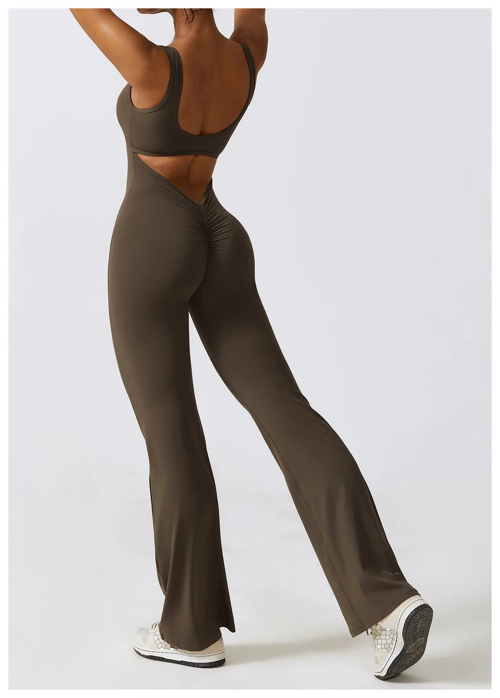 Veyra Active™ Sculpt One-Piece Workout Jumpsuit | Seamless Push-Up Yoga Bodysuit & Romper