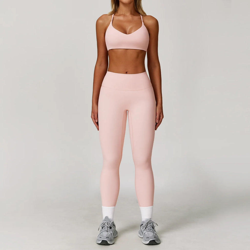 Veyra Active™ Infinite 3-Piece Yoga Set | Long Sleeve Top, Sports Bra & High-Waisted Leggings