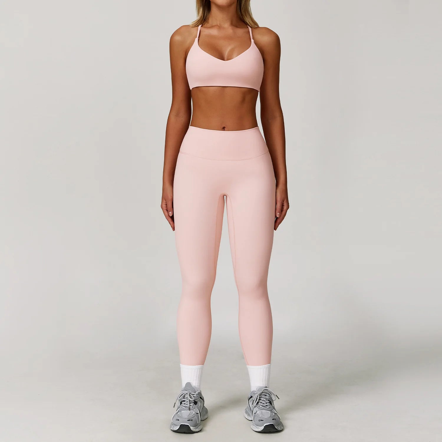 Veyra Active™ Infinite 3-Piece Yoga Set | Long Sleeve Top, Sports Bra & High-Waisted Leggings
