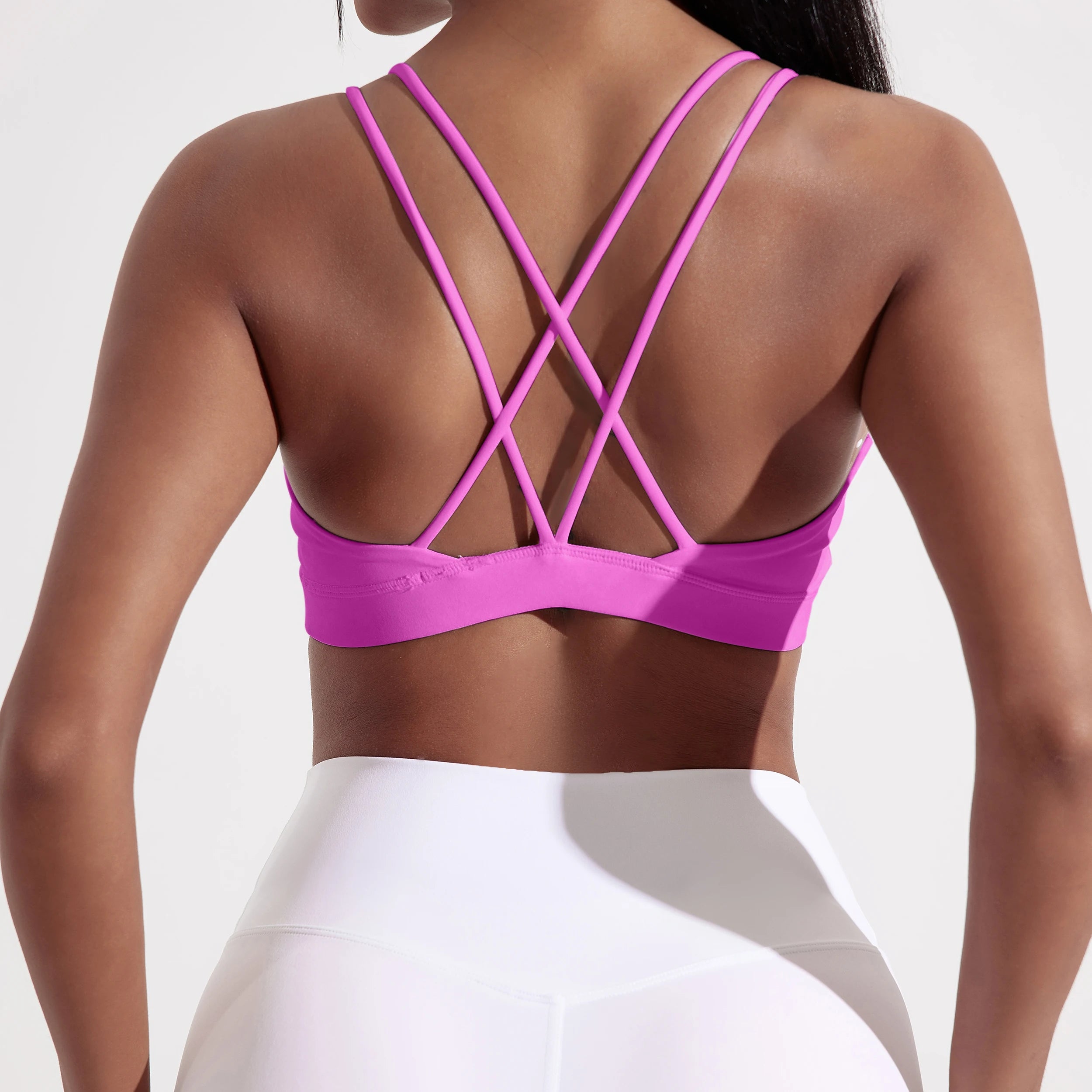 Veyra Active™ Women's Cross-Front Shockproof Sports Bra | High-Strength Push-Up Gym & Yoga Top