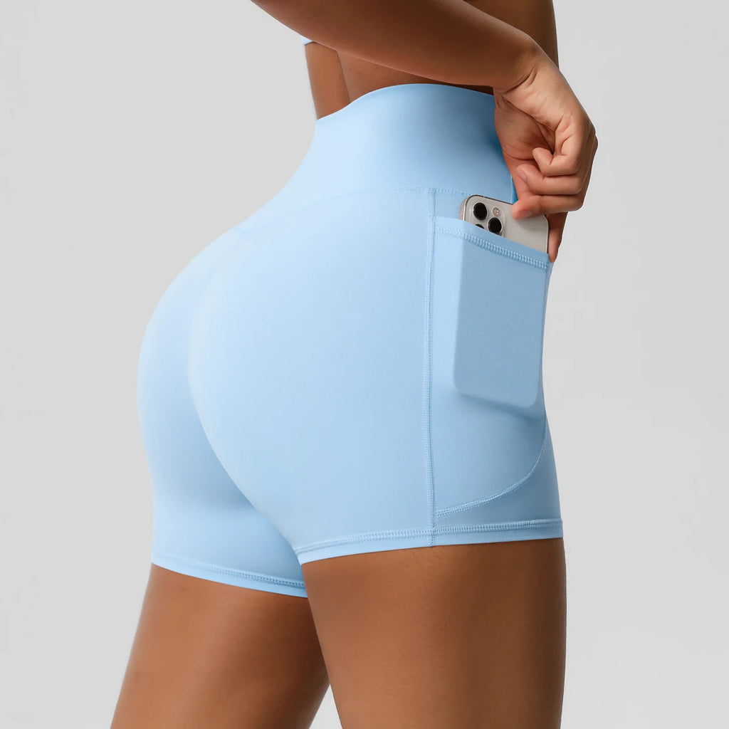 Veyra Active™ Pocketed High-Waisted Yoga Shorts | 100% Squat-Proof Anti-Chafe Biker Shorts